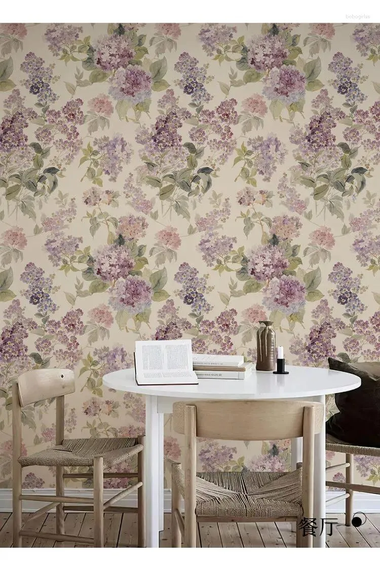 Wallpapers Bloemen Peel En Stick Wallpaper Slaapkamer Boho Contact Papier Voor Thuis El Kasten Zelfklevende Vintage Bloem