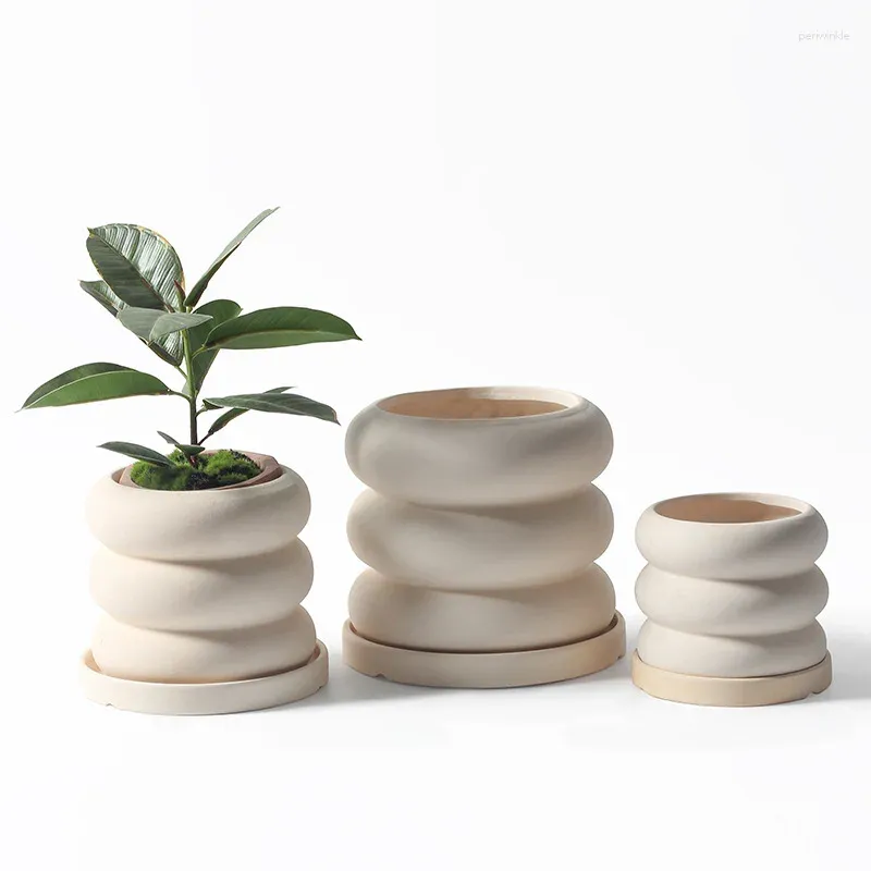 Vases Nordic INS Style Végétarien Céramique respirante Charnue Plante verte Pot de fleurs Moderne Minimaliste Personnalité Art Radis