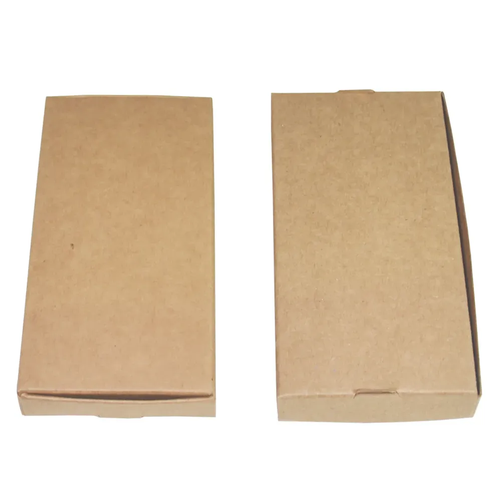 13.3*6.8*1.8cm Brown Craft Paper Gift Box Wishes Card Business Cards Package Paper Boxes Candy Jewelry Food Paperboard Box 
