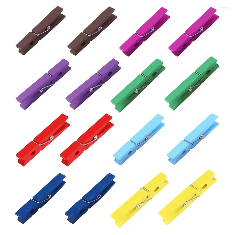Frames 40pcs Clothespins Pin For Hanging Small Wood Close Cloth Pegs- Wooden 2 Inch Colorful Durable