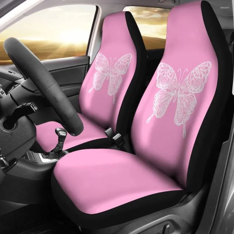 Чехлы на автомобильные сиденья Beautiful Butterfly Pink Custom 212203 Набор из 2 универсальных передних защитных чехлов