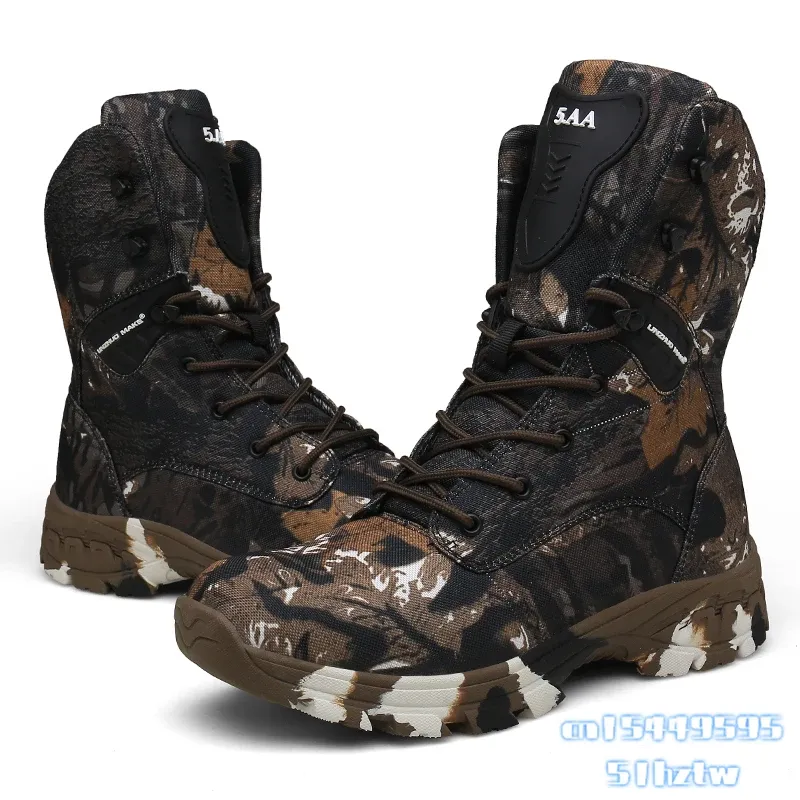 Stivali nuovi stivali militari camo uomini forze speciali tattiche botas outdoor desert non slip da combattimento non stivale impermeabile