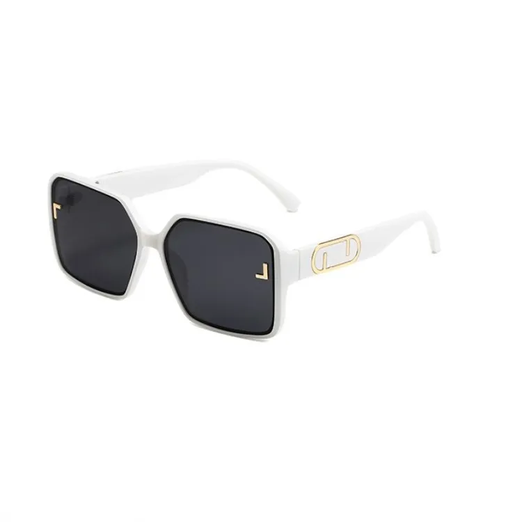 Lunettes de soleil de marque pour hommes Lunettes de soleil pour femmes Marque de luxe 0629 Lunettes de soleil Lunettes de mode Lunettes de soleil à grande monture Voyage Cadre carré Lunettes de soleil solaires Blanc