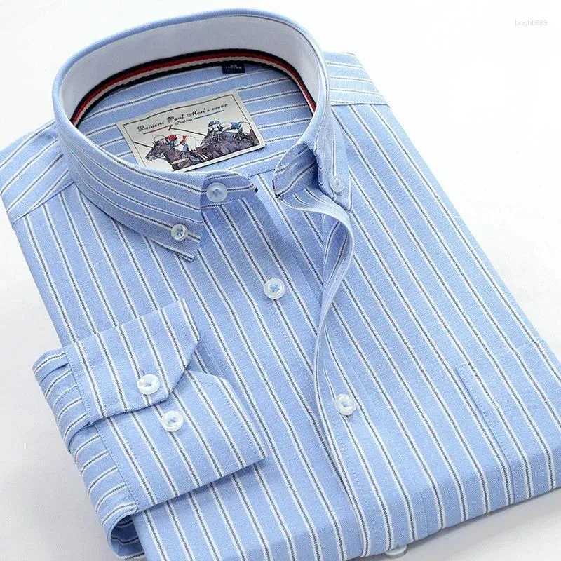 Men's Casual Shirts Size Plus 6XL 7XL 8XL 9XL 10XL Long Sleeve Striped Plaid Business Loose Shirt Male Work Dress Brand Clothes