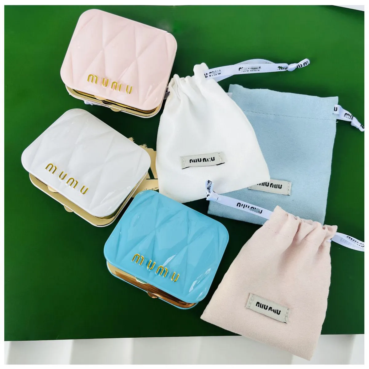 Portable Makeup Designer Bag Womens Pouch Make Up Bags Mirror Travel Makeup Tool Ladies Cluch Pures Makeup Travel Classic Logo Folding Mirror