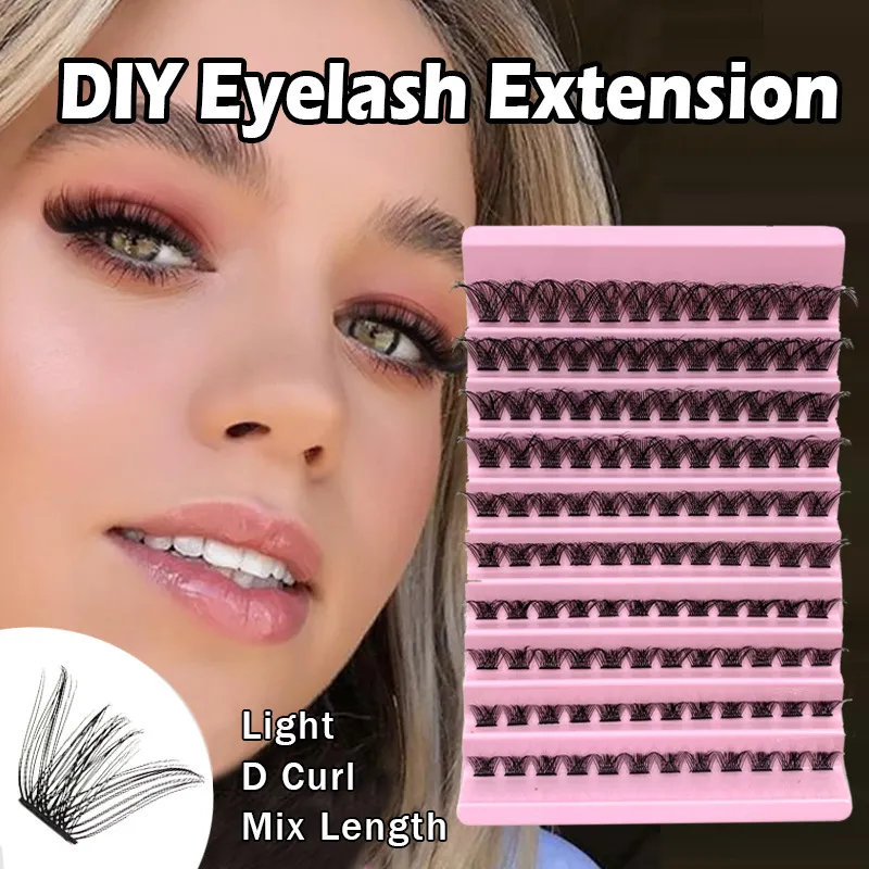 Newest DIY Cluster Eyelash Extensions Soft and Very Light Self-Adhesive Eyelashes Premade Volume Clusters Lashes