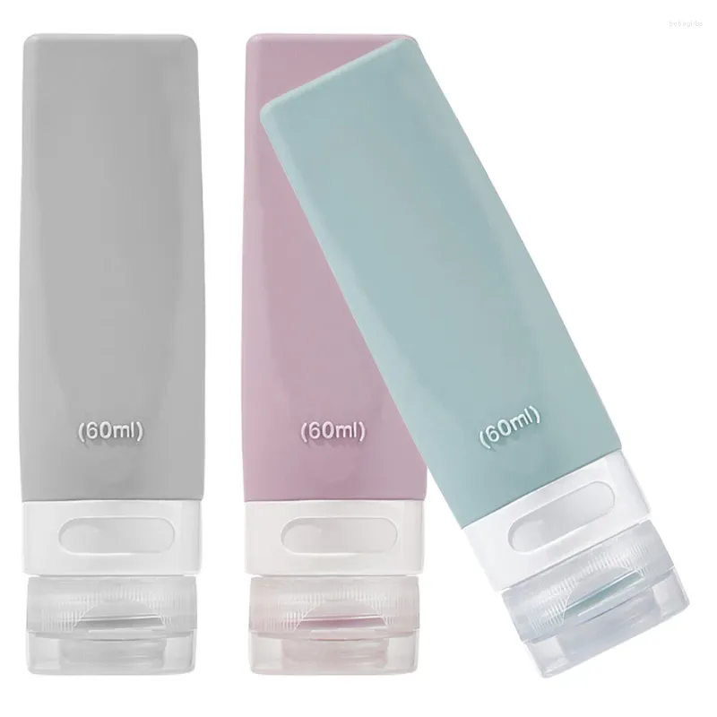 Storage Bottles 3 Pcs Silicone Travel Portable Shampoo Container Skin Care Products Lotion Small For Toiletries Size Reusable