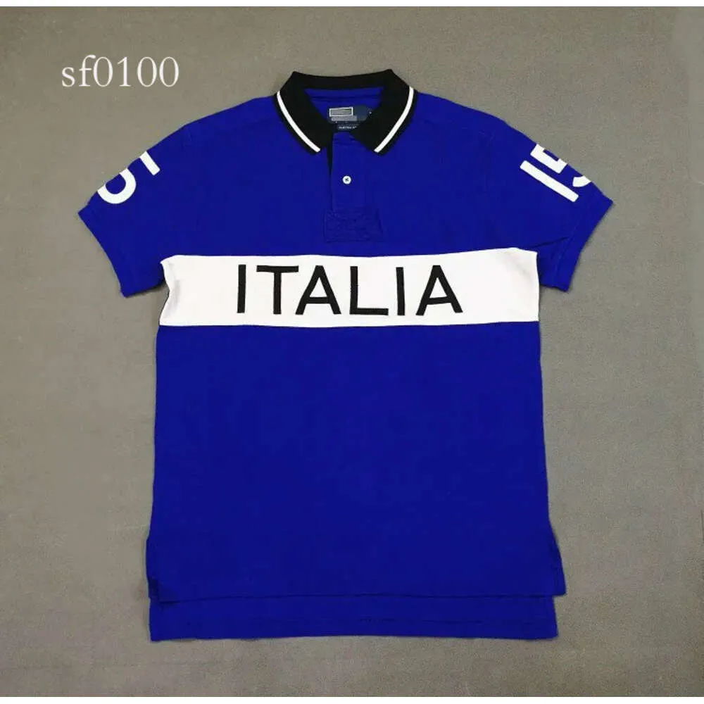 T-shirts de luxe Polos de créateurs adaptés à la taille du coton italien de haute qualité 100% pur coton ITALIA T-shirt à manches courtes pour hommes avec technologie de broderie Cotton C