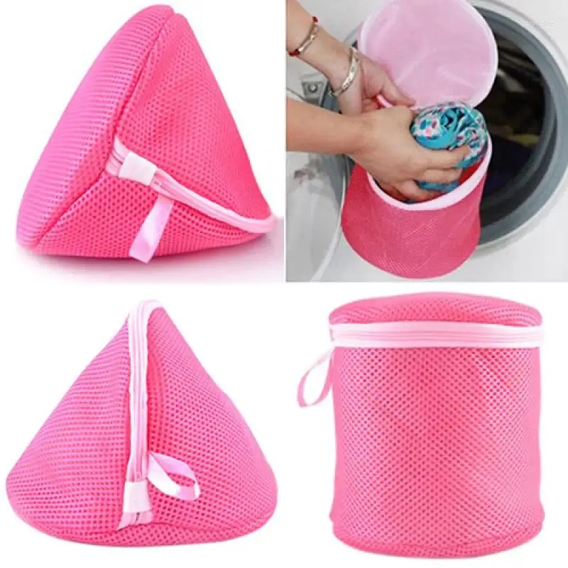 Sacos de lavanderia roupa interior ajuda sutiã malha cesta de lavagem net saco de armazenamento de lavagem com zíper BICI