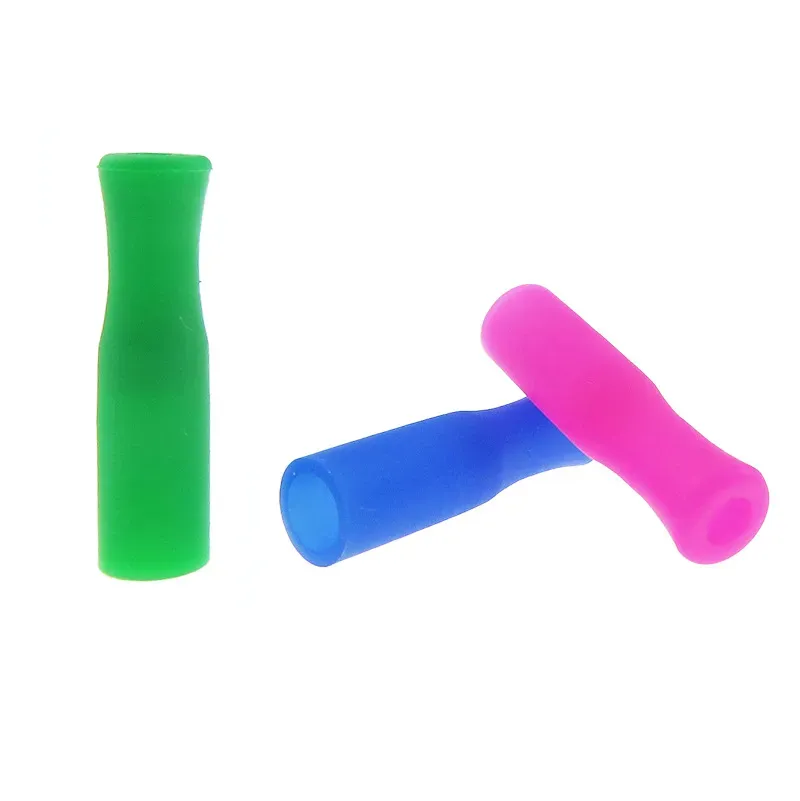 Reusable Silicone Straw Stips for 6mm Stainless Steel Drinking Straws Stock Food Grade Silicone Straw Tips Wholesale