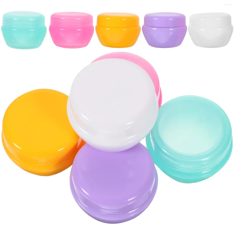 Garrafas de armazenamento 10 Pcs Face Cream Travel Jar Recipiente de amostra vazio com tampa para