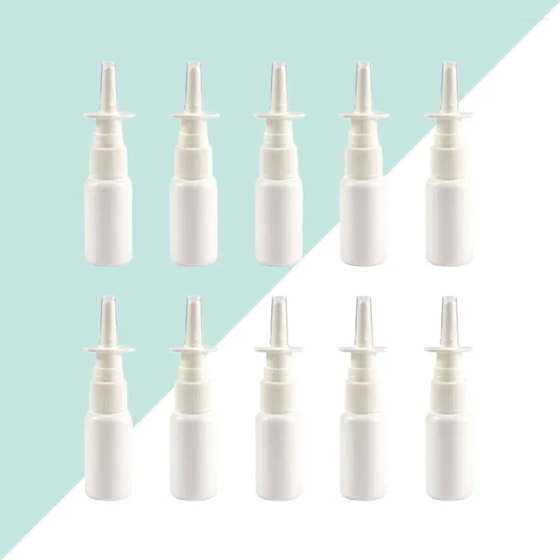 Aufbewahrungsflaschen 10 stücke 10 ml Tragbare Mini Nachfüllbare Sprühflasche Kunststoff Nasensprayer Make-Up-Tool Für Home Reise