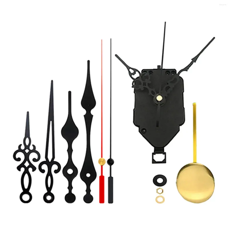 Horloges murales Pièces de réparation de bricolage Accessoires de kit de mouvement d'horloge avec 6 pcs pour les tirages sans cadre