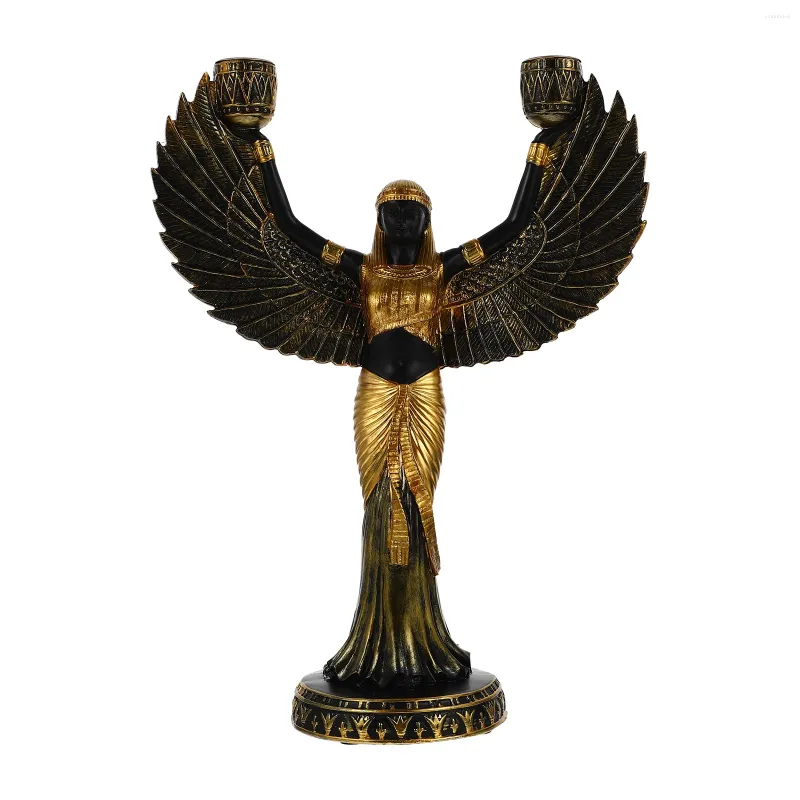 Candle Holders Isis Candlestick Decor Tealight Holder Resin Ancient Egyptian Theme Vintage Home Decorate Woman