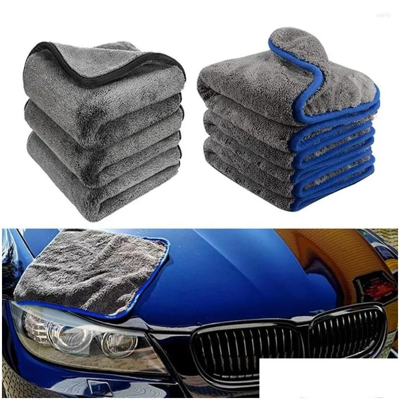 Esponja de carro microfibra toalha lavagem acessórios 40x40cm super absorção limpeza pano de secagem detalhando entrega de gota automóveis motorc otohy