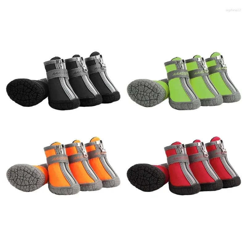Dog Apparel 4pcs Waterproof Pet Shoes Casual Walking Booties Durable Footwear For Small Dogs Kitten Outdoor Protect
