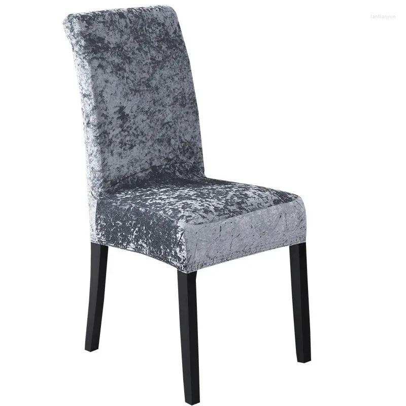 Chaise couvre paquet complet élastique or diamant velours style européen maison el couleur unie couverture de salle à manger tabouret