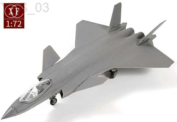 Aircraft Modle 1/72 China J-20 Fifth Generation Stealth Fighter Lime Free Quick Fight Model Grand Parade Fighter YQ240401