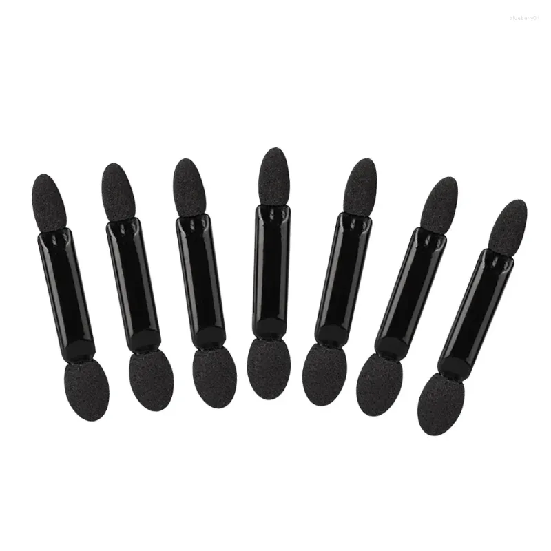 Pincéis de maquiagem 50pcs preto de ponta dupla de ponta de esponja Aplicadores de sombra com ponta com ponta dos olhos