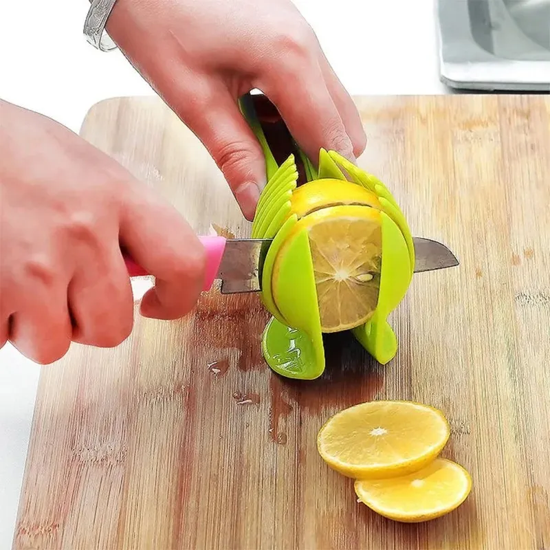 Handheld Küchenutensilien Tomatenschneider Brot Clip Obst und Gemüse geschnitten Kartoffel Apfel kreatives Gadget Küchenzubehör