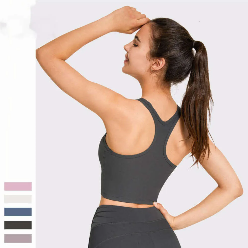 AL YOGA Donna Sport Running Top Reggiseno antiurto e anti-cedente Raccolta Yoga Fitness Gilet da palestra Stile sportivo