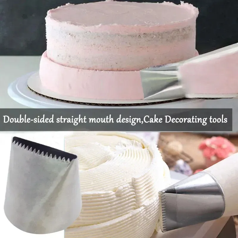 Acquista Sacco per pasticceria in silicone Ugello in acciaio inossidabile Set di punte per decorare la crema per torte fai da te Strumenti per la decorazione di cottura della crema per glassare
