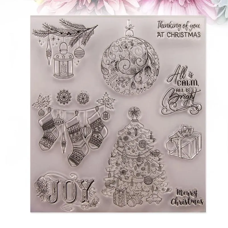 Bouteilles de rangement cartes de vœux timbres de noël pour faire un sceau Transparent clair lettre à décorer Scrapbook Silicone Scrapbooking