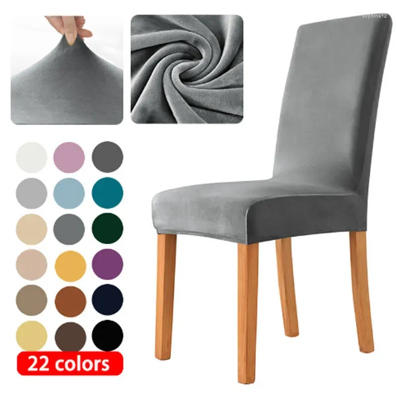 Pokrywa krzesełka zagęszczone kolory aksamitne w kratę Jeden kawałek elastyczna restauracja antyfatingowa