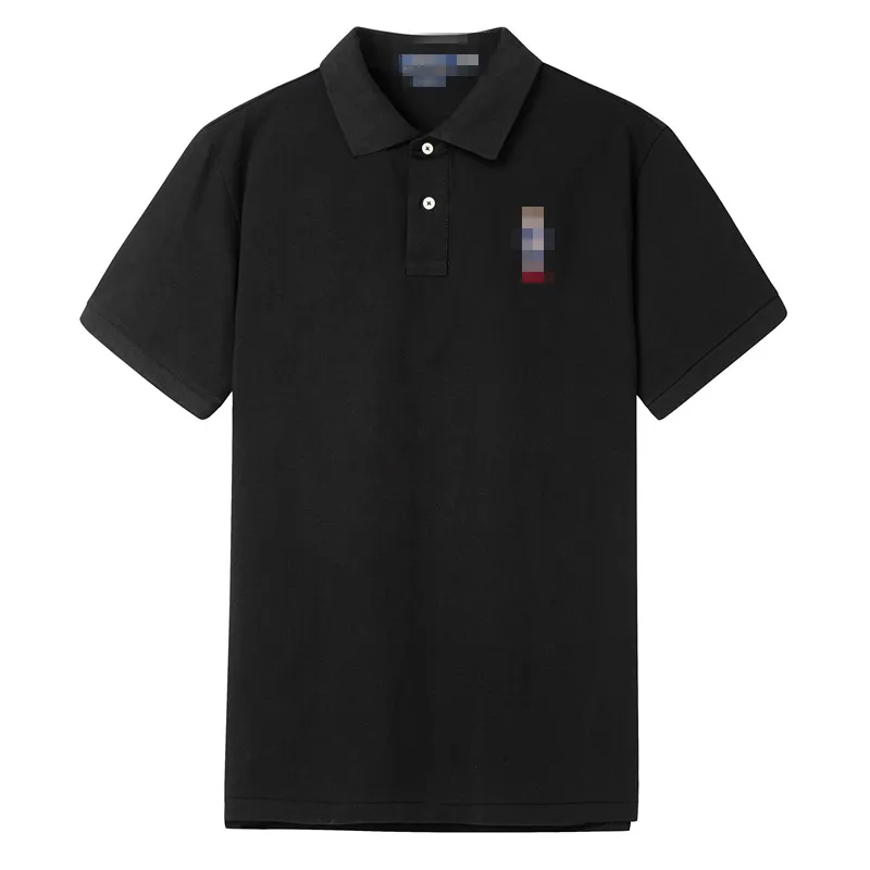 Polos masculinos ursinho de pelúcia casual camisa polo de manga curta botão com decote em v camiseta bordado confortável fino ajuste superior roupas de verão