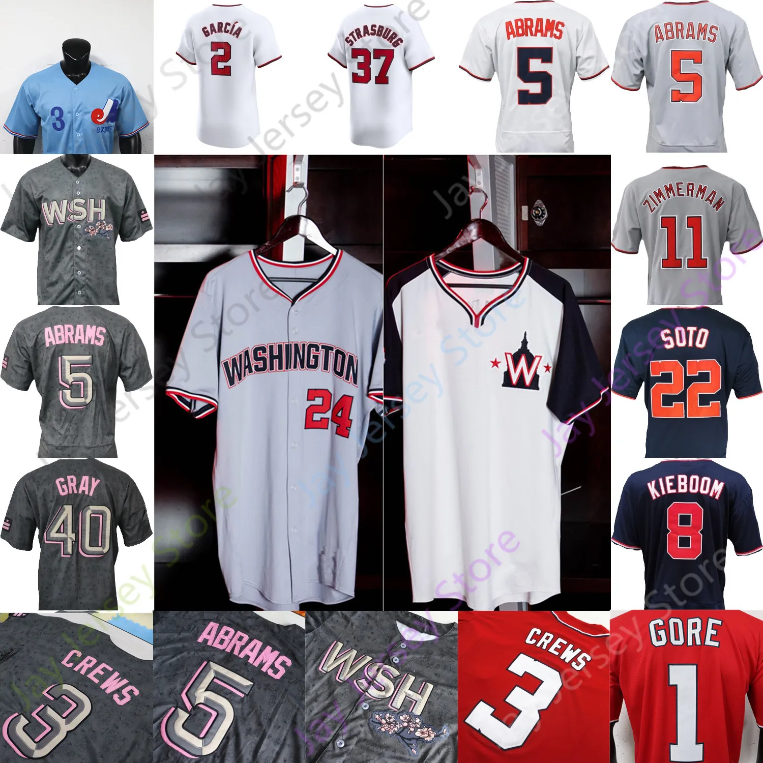 Dylan Crews Jersey CJ Abrams Joey Gallo James Wood Stephen Strasburg Luis Garcia Jr. Casa Carter Kieboom Senzel Corbin Gray Meneses 1 Mackenzie Gore Call Adams Ruiz