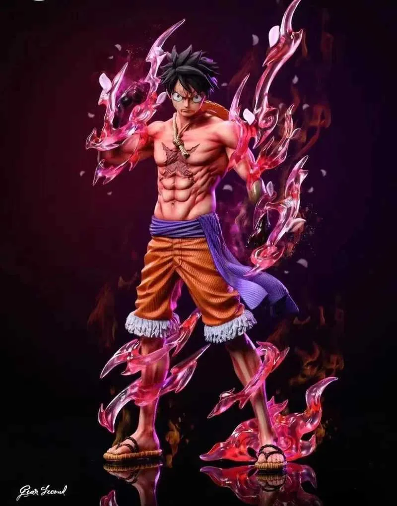 Anime Manga Obito One Piece Anime Figure Luxe Luffy Forme Complète Deuxième Vitesse Flux Sakura Luffy Anime GK Modèle PVC Action Figure Poupée Cadeau Jouet 240401