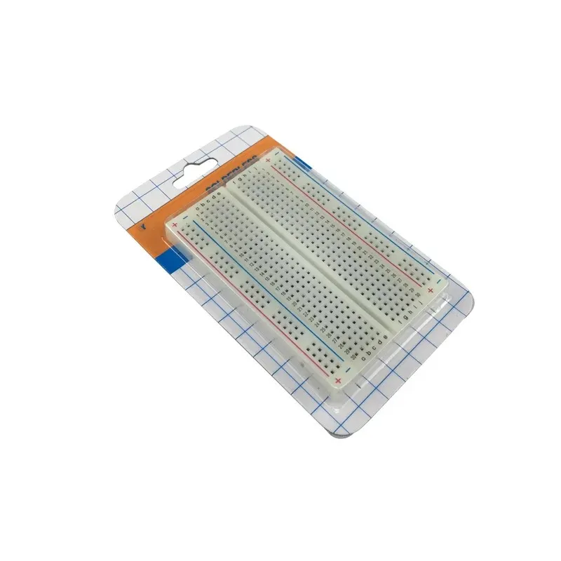 Mini planche à pain/planche à pain 8.5cm x 5.5cm, 400 trous, Transparent/blanc, bricolage électronique expérimental PCB universel