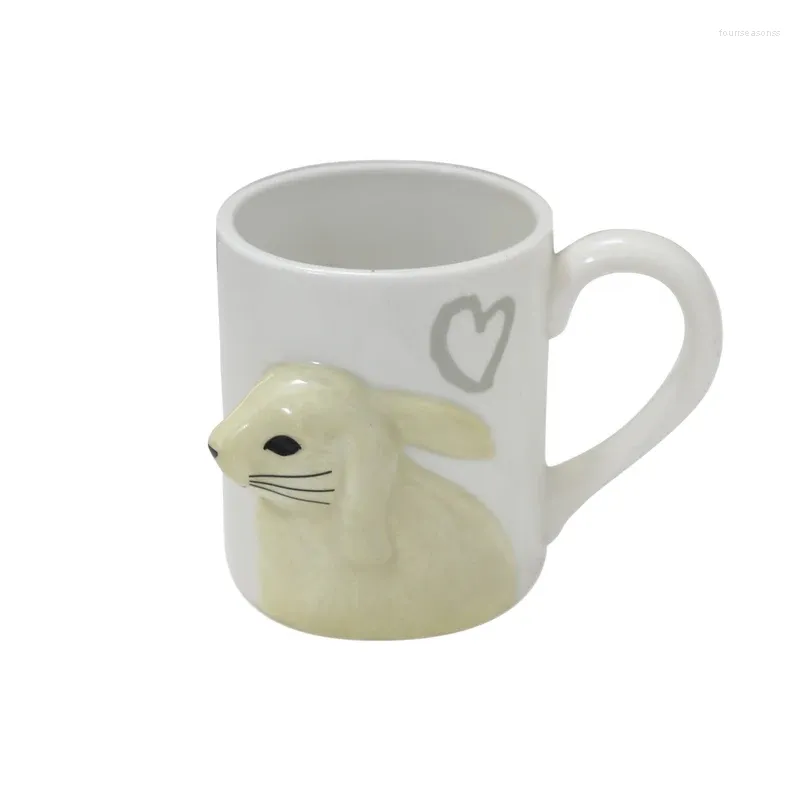 Mugs Japanese Three-dimensional 3D Crayon Cute Little Te Texture Ceramic Mug Handy Cup Drinkware Destroy Lonely
