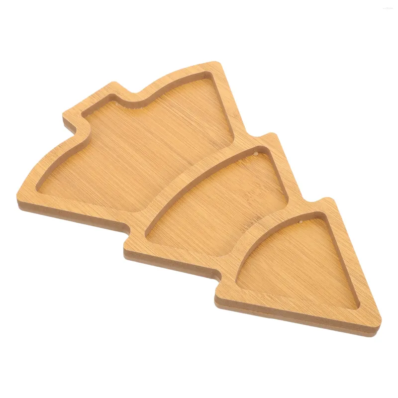 Plates Christmas Tree Tray Xmas Plate Cutting Board Service Shaped Fruit Creative Dish Wooden Dessert Appetizer Boards