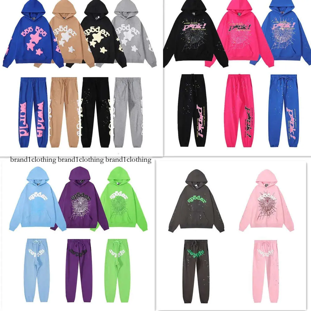 Designer Tracksuit Homens Rosa Sp5der Hoodies Young Thug 555555 Anjo Hoodies Homens Mulheres Hoodie Bordado Spider Web Moletom Corredores Tamanho S / M / L / XL