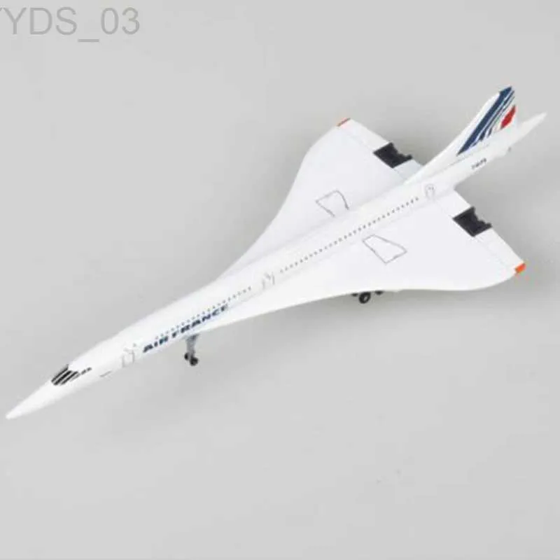 Aircraft Modle 15cm 1 400 Concorde Air France 1976-2003 Model linii lotniczy Kolekcjalny wyświetlacz Fabryka Zabawna Kolekcja samolotów Dzieci YQ240401
