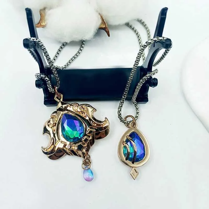 Colliers de pendentif Genshin Impact Fontaine Furina Neuvillette Play Collier Unisexe Collier pendentif Bijoux Accessoires Giftl2404