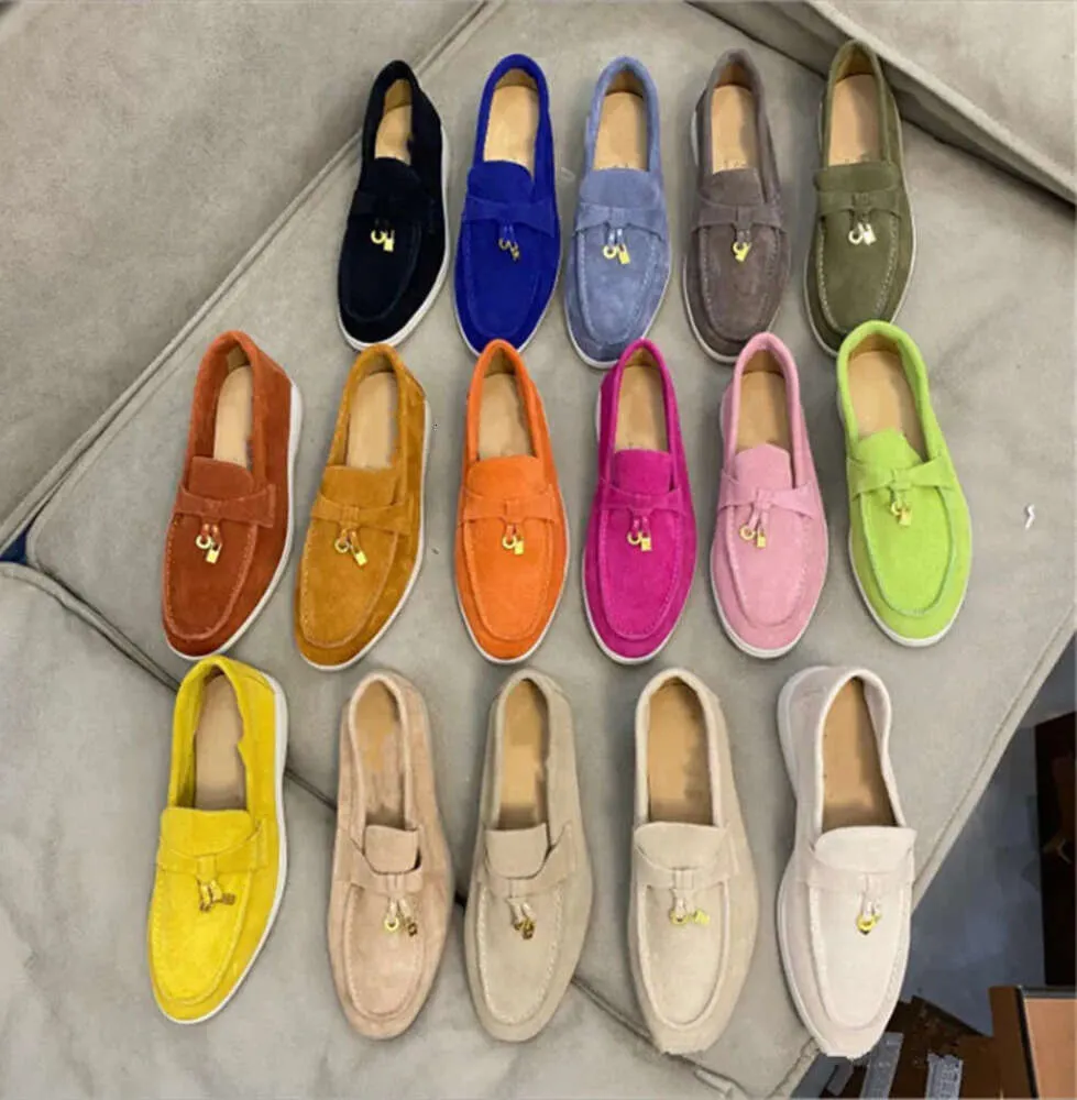 Designer LP Casual Schoenen Mannen Loro Suede Loafers Mode Jurk Schoen Charmes Verfraaid Lopen Sneakers Heren Lederen Loafer Mode Schoenen 3535