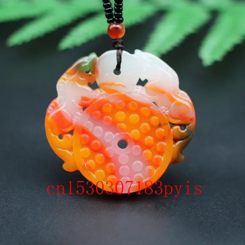 Pendentifs chinois couleur naturel jade pixiu collier pendant double creux bijou de charme sculpté mode amulette hommes femmes cadeaux chanceux cadeaux