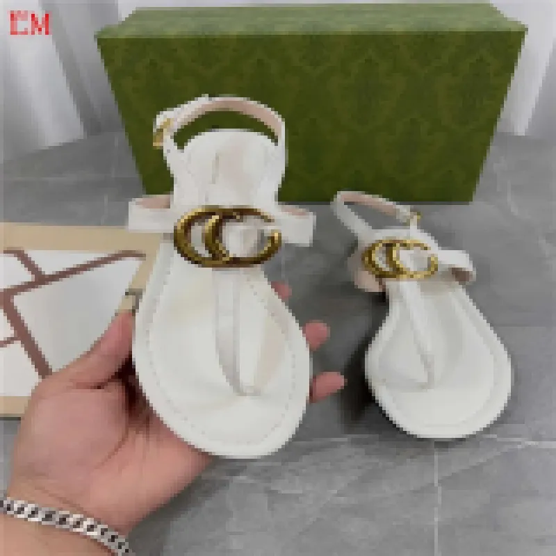 Designer Luxury Marmont Thong Women T-strap White Sandals Flip Flop Slide Flip Flop Flat Slide Slipper With Box