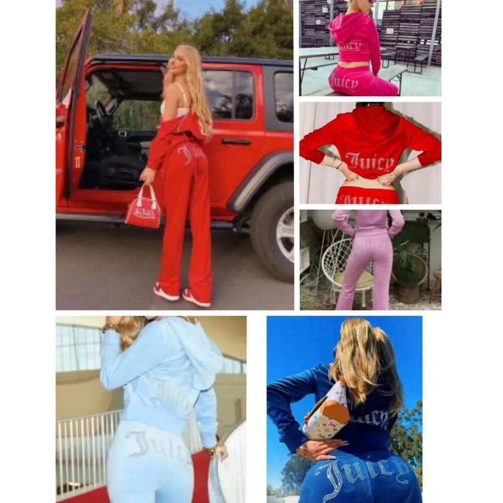 2024 Women Dwuczęściowe spodnie Veet Juicy dressit Women Coutoure Set Track Suit Couture Juciy Coture Sweatsuits GUJ886