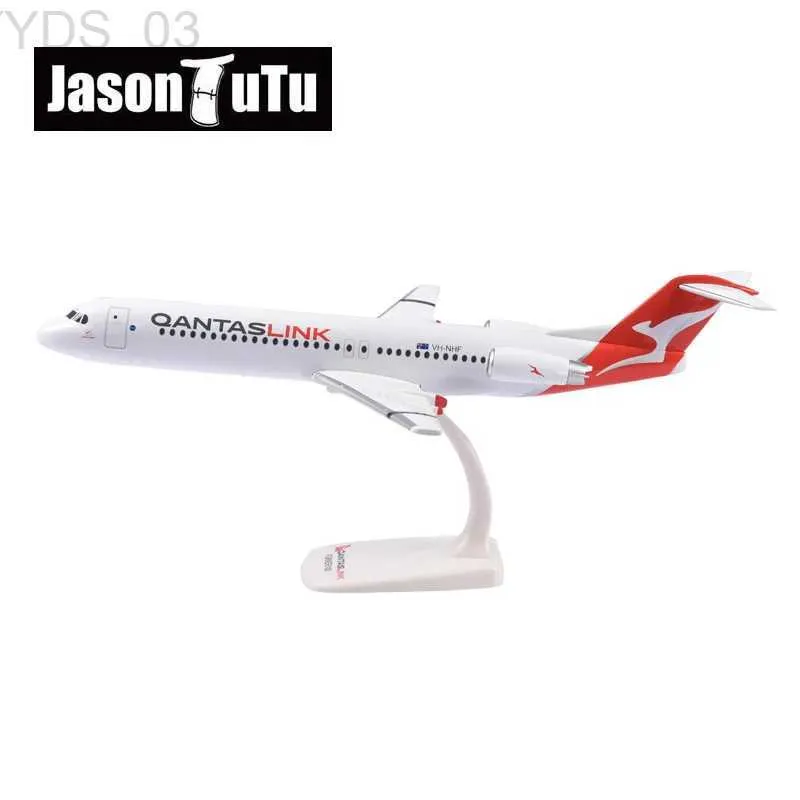 Uçak Modle Jason Tutu 32cm Qantas Link FK100 Birleşik Arap Emirlikleri Lufthansa Düzlem Model Uçak Modeli Uçak Montajı Plastik Uçak YQ240401