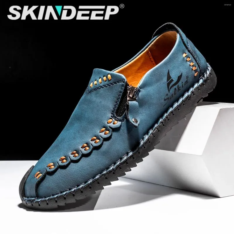 Scarpe casual Moda da uomo fatta a mano in morbida pelle genuina scarpa slip-on da uomo antiscivolo impermeabile per esterni