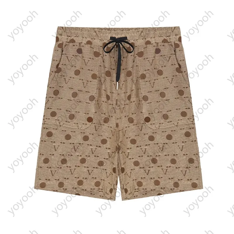 Herren-Designer-Shorts, Sommer, amerikanische High-Street-Sporthose mit Kordelzug, Jugend, lockere, lässige, mit Buchstaben bedruckte Hose, reine Baumwolle, atmungsaktiv