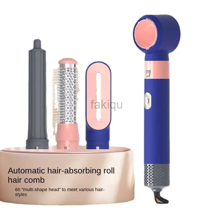 Hair Dryers Five-in-one hot air comb automatic curling rod curling straight dual-purpose styling hairdressing comb electric hair dryer 240401