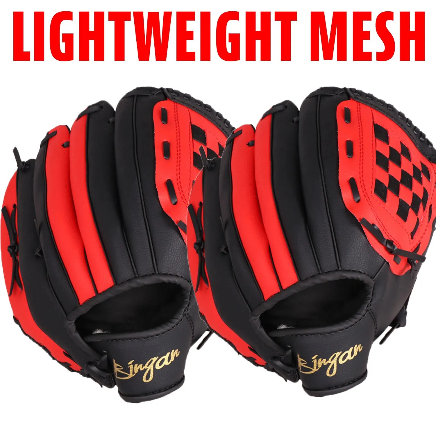 Gant de baseball coulissant universel pour main droite ou gauche – Gants coulissants en néoprène – Sangle de compression réglable au poignet (rose kaki, jeune
