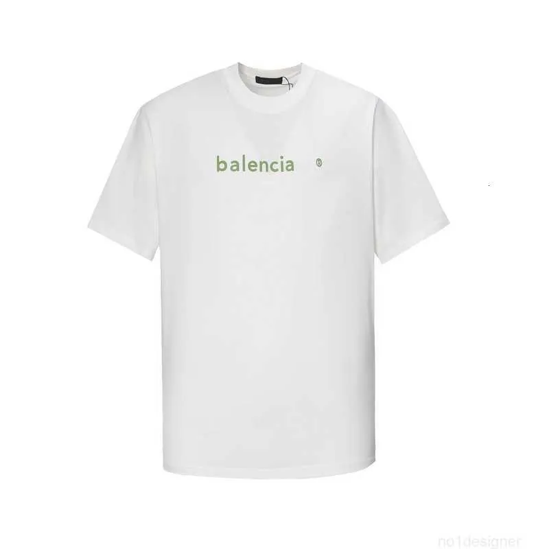 Designer B Família 23 novo e-mail estilo branco impressão verde colar de algodão puro colar casual masculino e feminino da mesma camiseta jc97