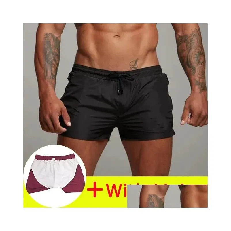 Mens Swimwear 2024 Swimsuit Y Homens Natação Shorts Briefs Beach Sports Suits Surf Board Swim Troncos 240325 Drop Delivery Ao Ar Livre Equipar Otfat