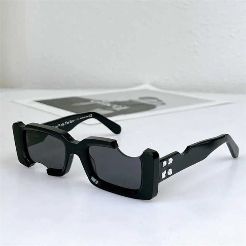 Sunglasses Off Notched Plate Small Frame White Special-shaped Ins Net Red Star Same6qukysci Cysl N0y6