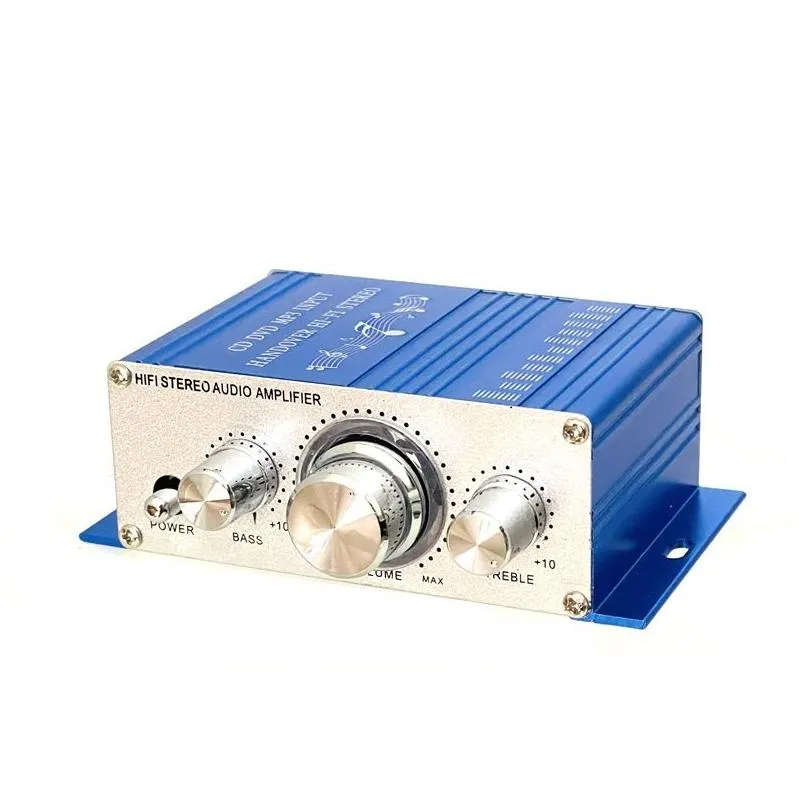 Amplifikatörler stereo amplifikatör hi-fi 12v mini araba gücü o cd dvd mp3 giriş için motosiklet tekne ev diler